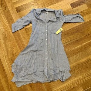 PerSeption Concept Navy Striped Long Sleeve Dress